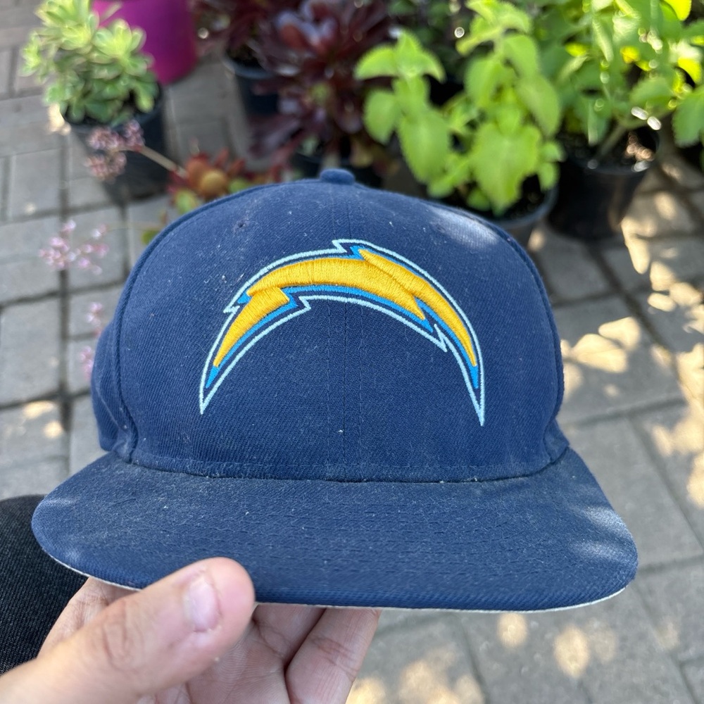 NFL Bolt Logo Navy Snapback Hat - Yellow Accent